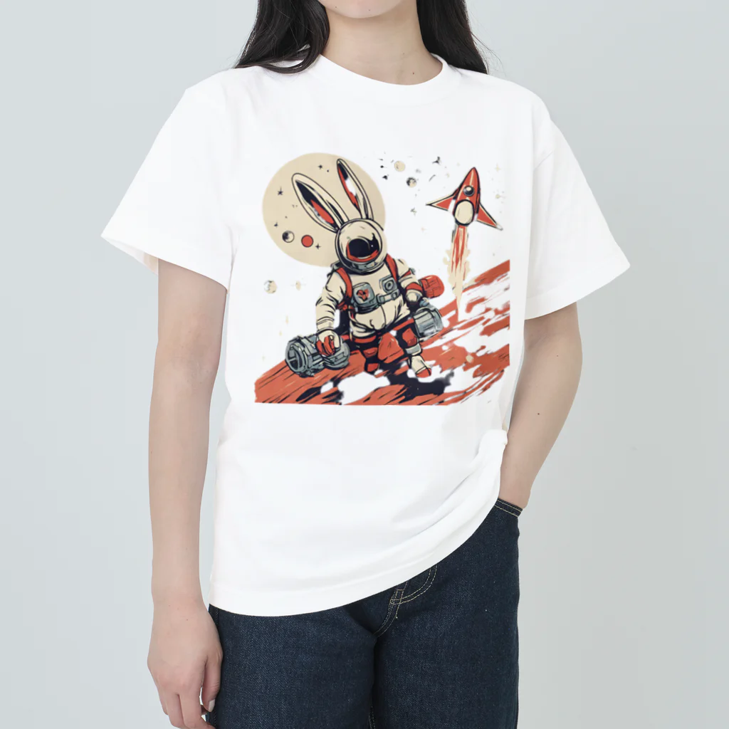 ロケットうさぎのロケットうさぎ　平和維持 Heavyweight T-Shirt