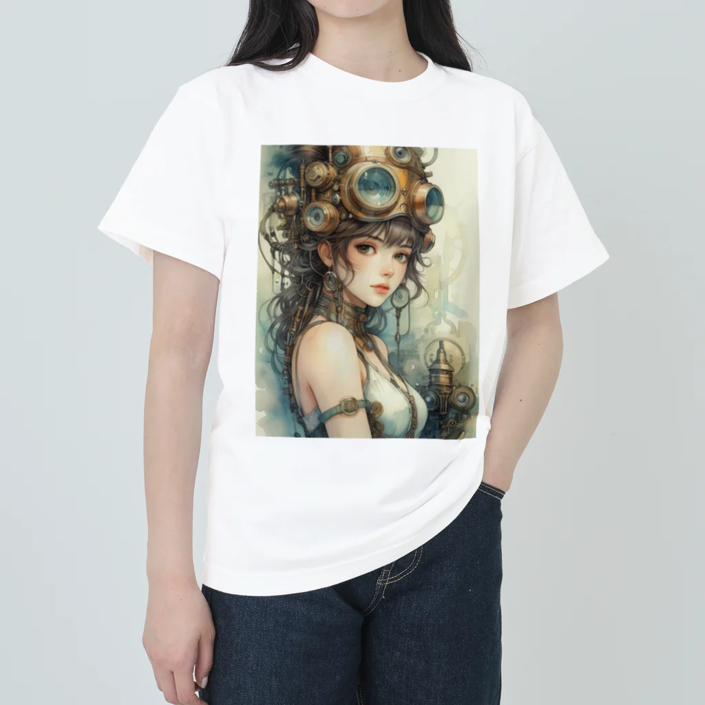 PiNK+18COMiCSのsteampunkgirl_004 ヘビーウェイトTシャツ