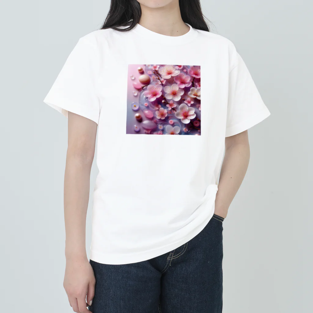 終わらない夢🌈の桜🌸 ヘビーウェイトTシャツ
