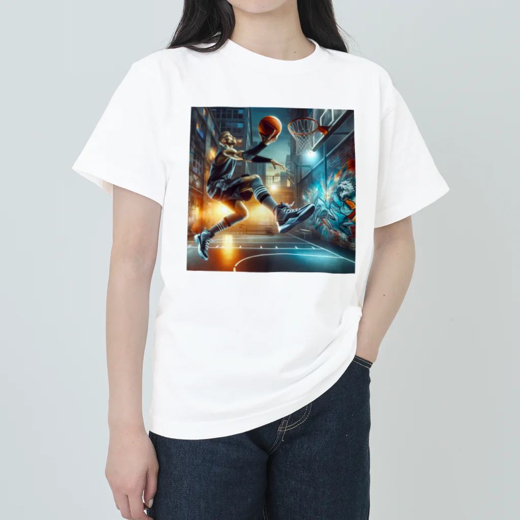 murankoのゴールへの一瞬の瞬間！バスケットボールの魔術師が放つシュート！ Heavyweight T-Shirt