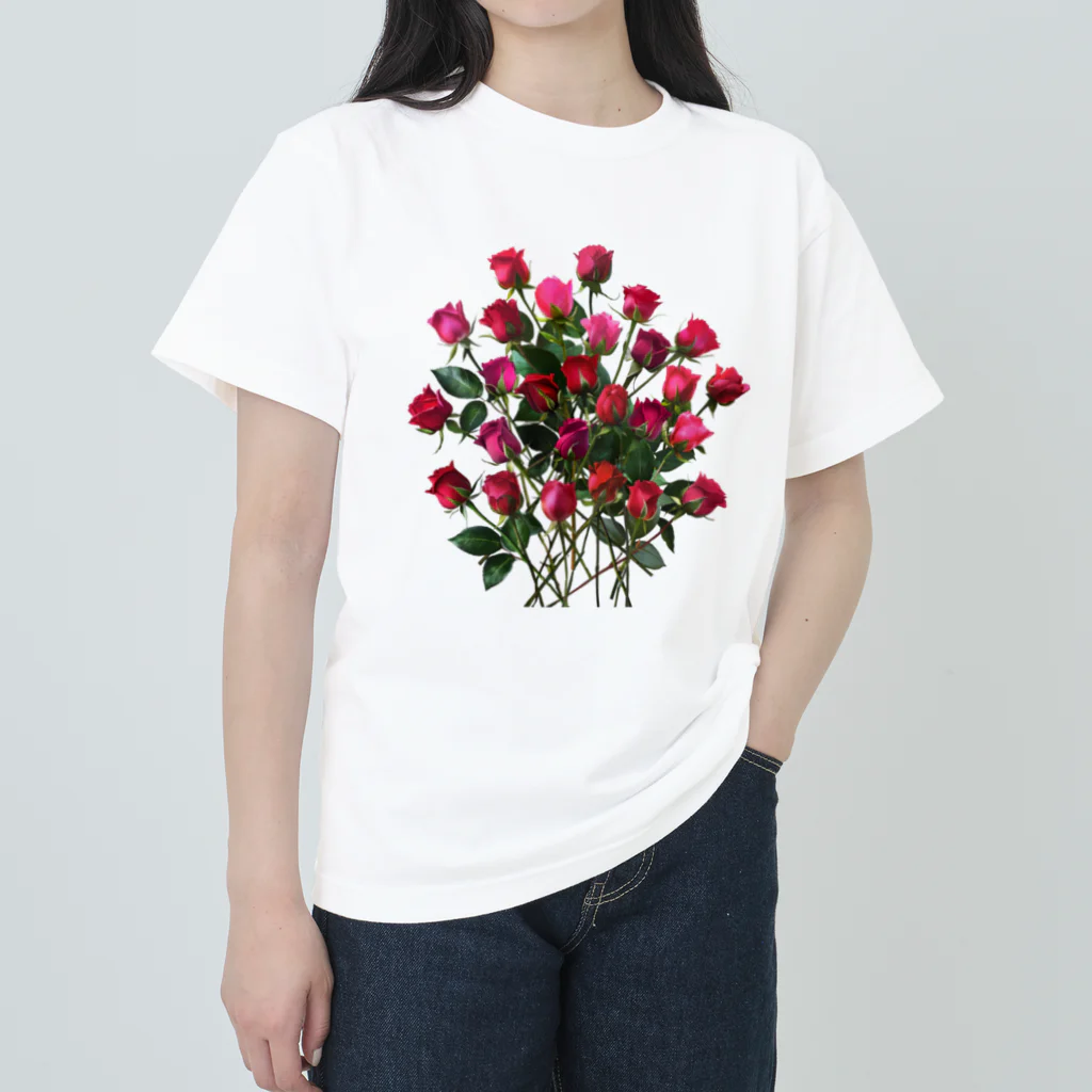 24_Redpink  visual calendarのRedpink 26 Roses ヘビーウェイトTシャツ