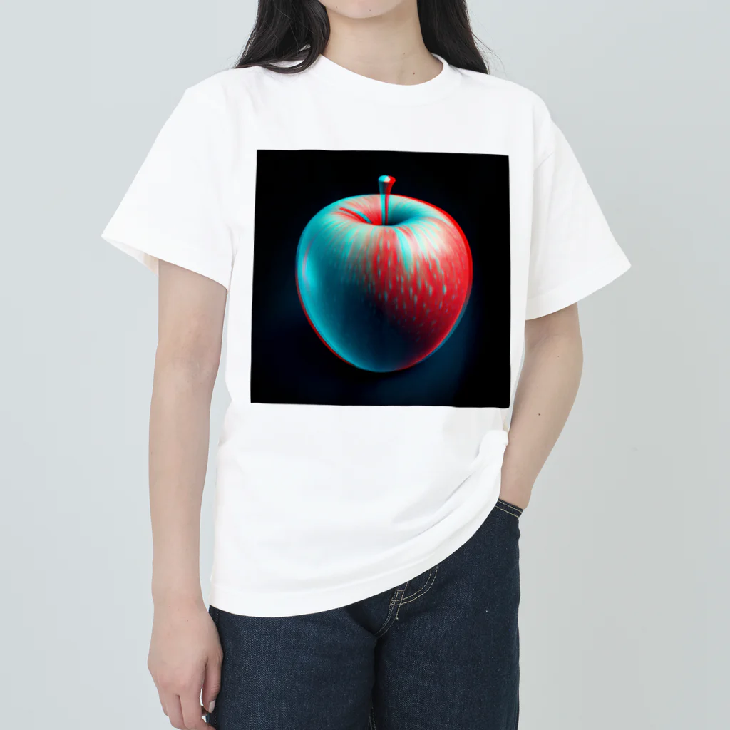 godo_dioの３D　立体視　リンゴ Heavyweight T-Shirt