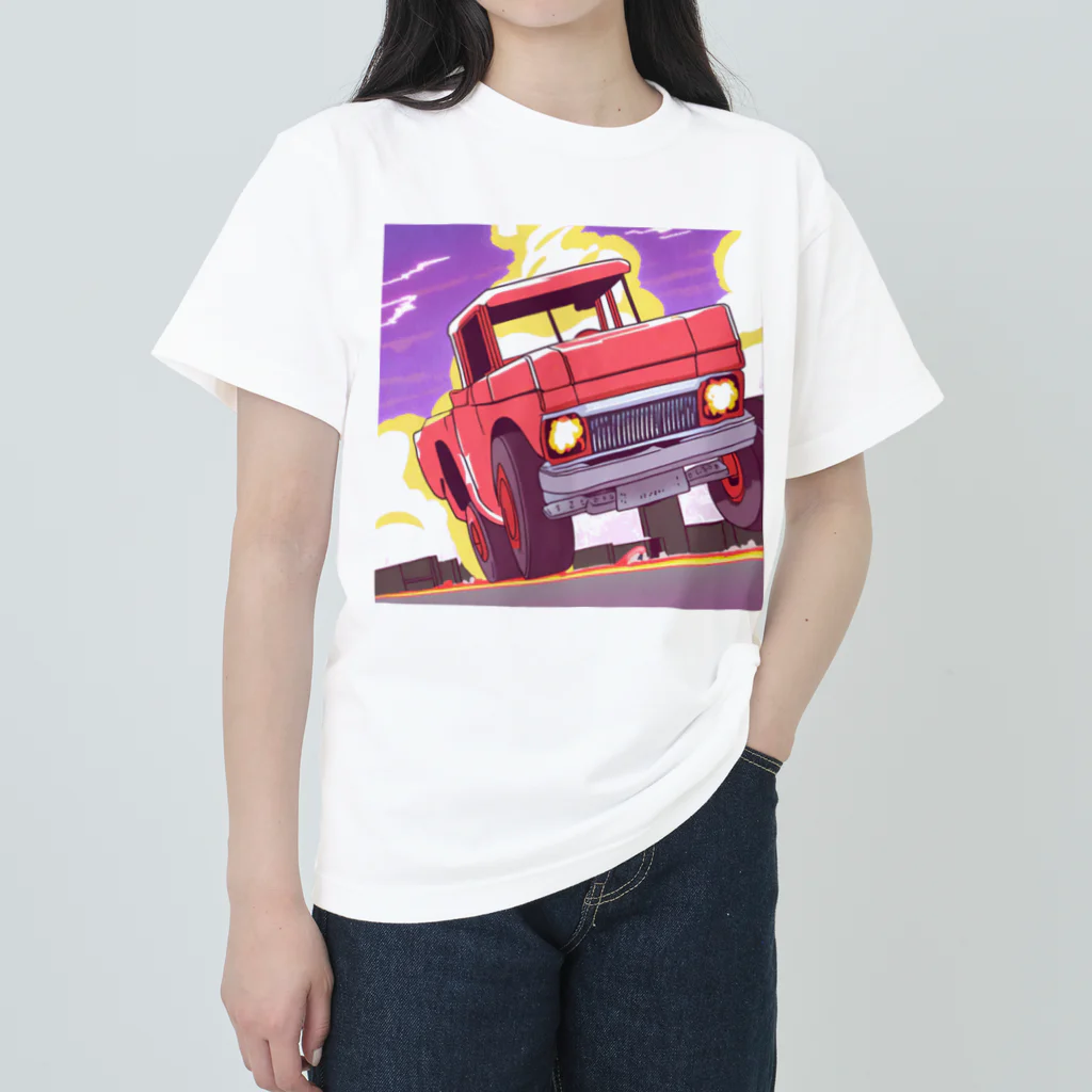 マッドシンのホットロッド　イラスト　ノスタルジック Heavyweight T-Shirt