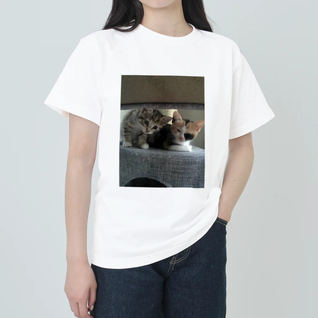 ショップyukimaroのネコちゃんたち Heavyweight T-Shirt