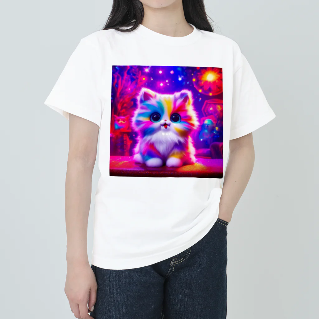 colorfulのrainbow cat ヘビーウェイトTシャツ
