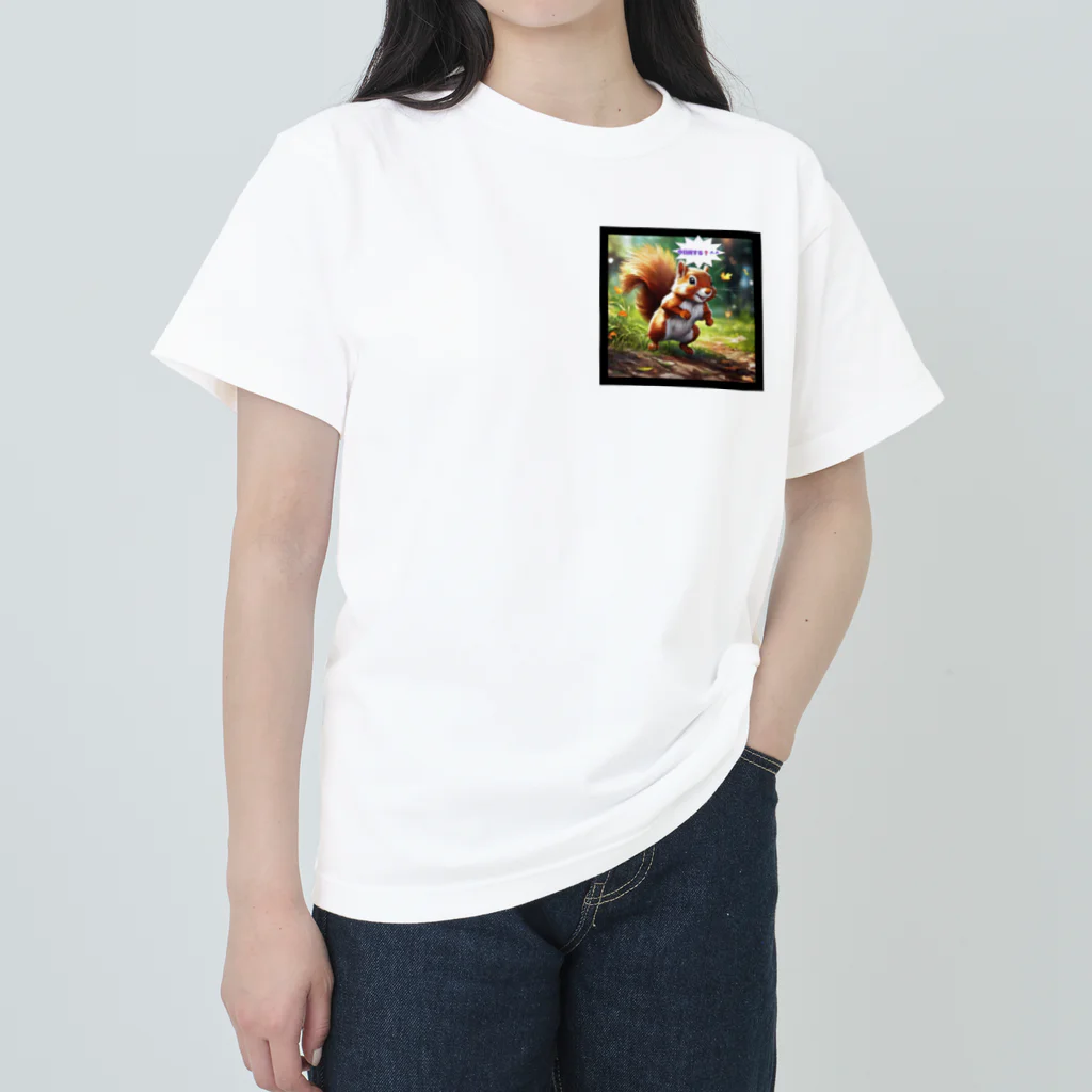 taki・ショップのリス ヘビーウェイトTシャツ