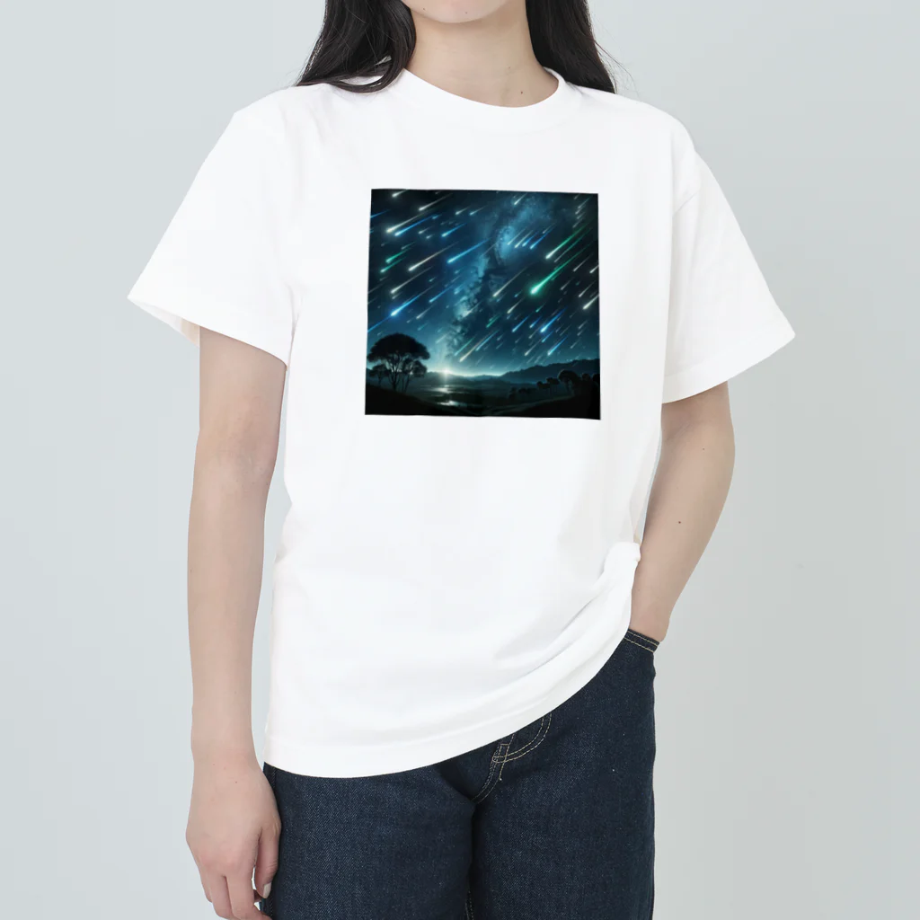 daruman77の流星群 ヘビーウェイトTシャツ