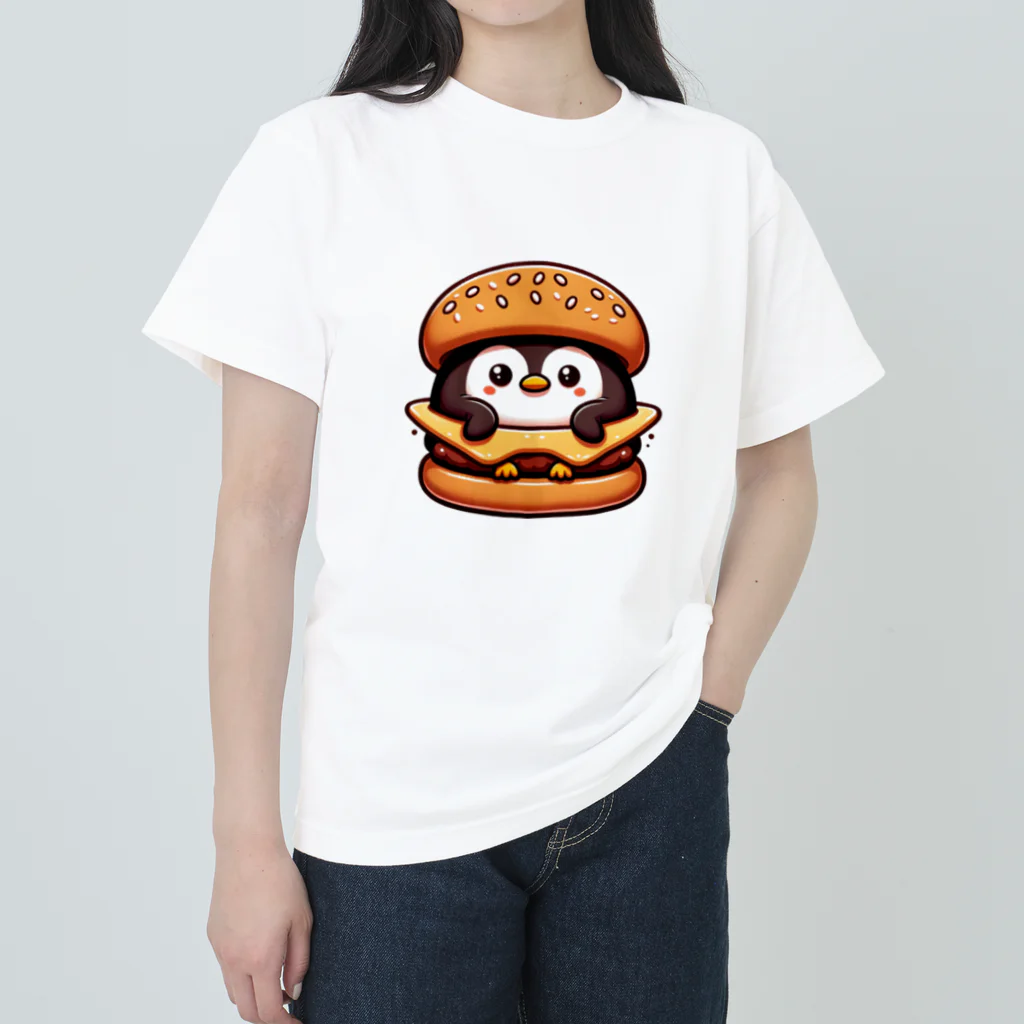 ゆるきゃら製作所のペンギンバーガー ヘビーウェイトTシャツ