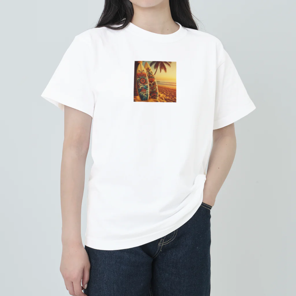 Lovers-chapelのレトロサーフボード ヘビーウェイトTシャツ