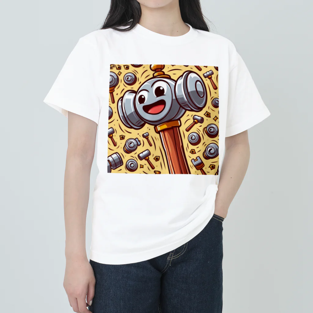 gorimakesの大工シリーズハンマーくん Heavyweight T-Shirt