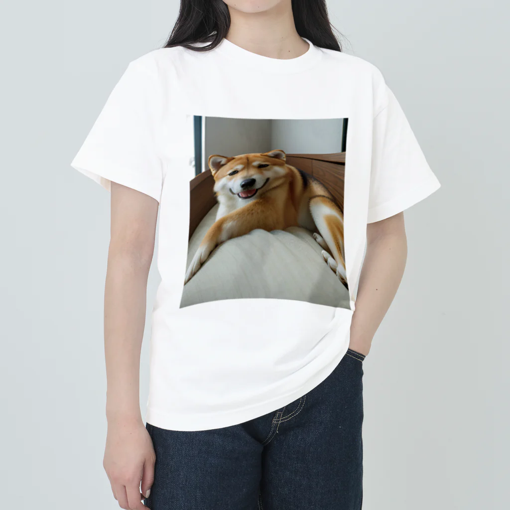 【公式】コンプレックス屋さんのデブが着る前から伸びている：犬ver ヘビーウェイトTシャツ