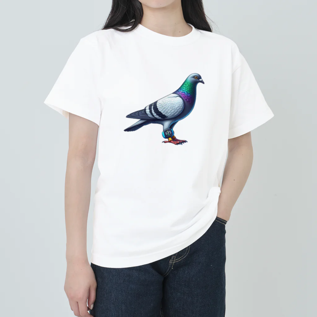 つるちゃんねる 生き物のレース鳩は何故帰還できるのか？ ヘビーウェイトTシャツ