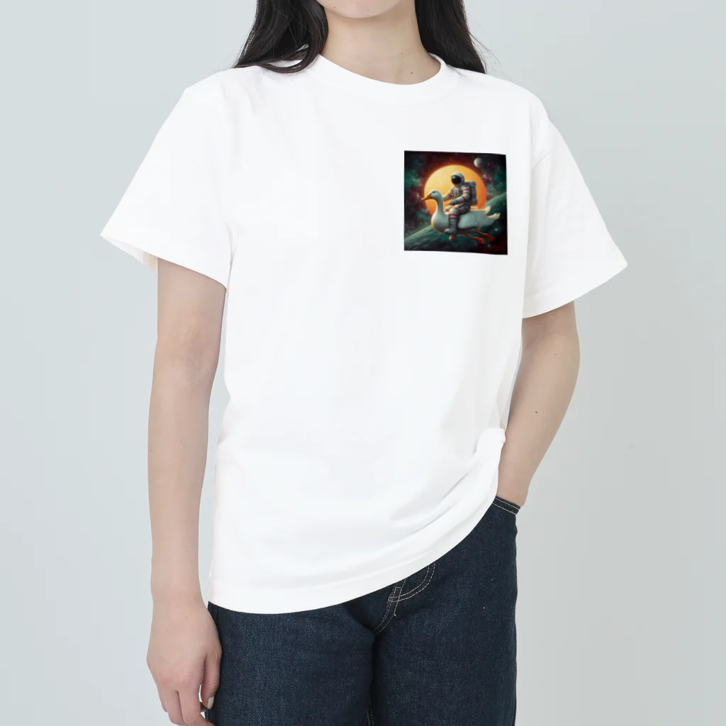 ModMantraのNever-before-seen astronaut ヘビーウェイトTシャツ