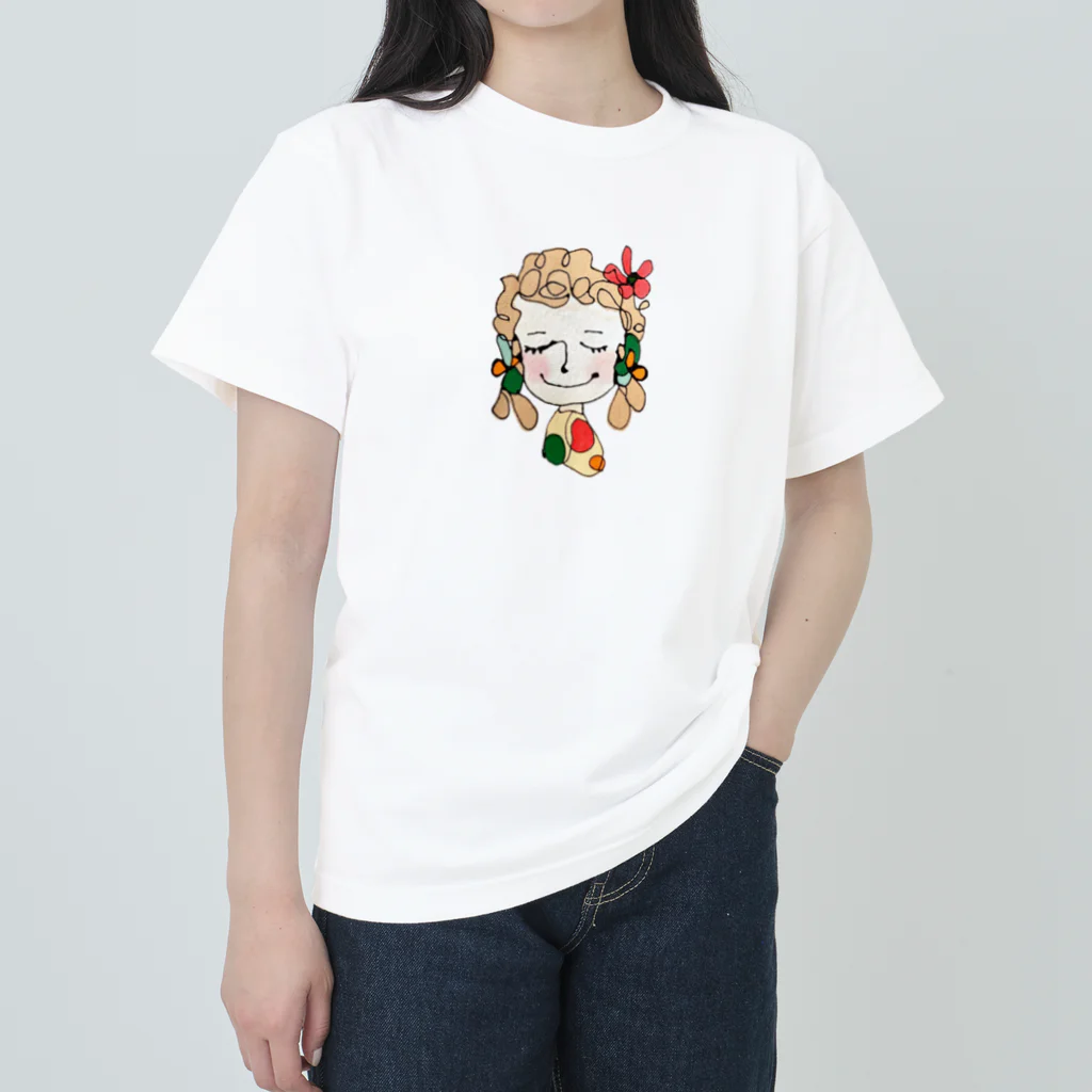 葉月あさこ(風椋)＠癒しの書【公式】の笑顔 ヘビーウェイトTシャツ