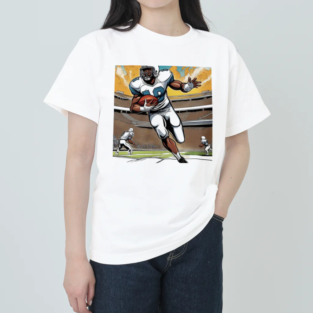 こたつの駆け抜けるアメフト選手 Heavyweight T-Shirt