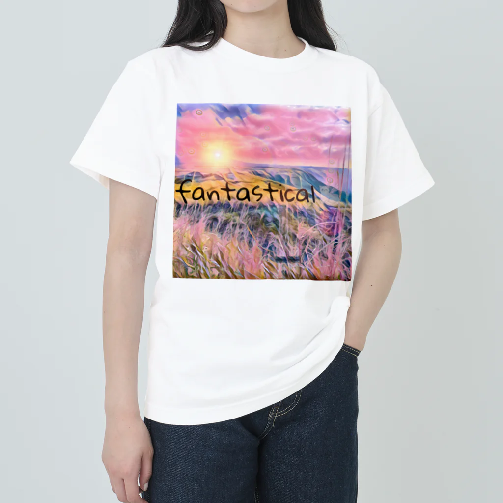 猫田丸尾の幻想的な世界 Heavyweight T-Shirt