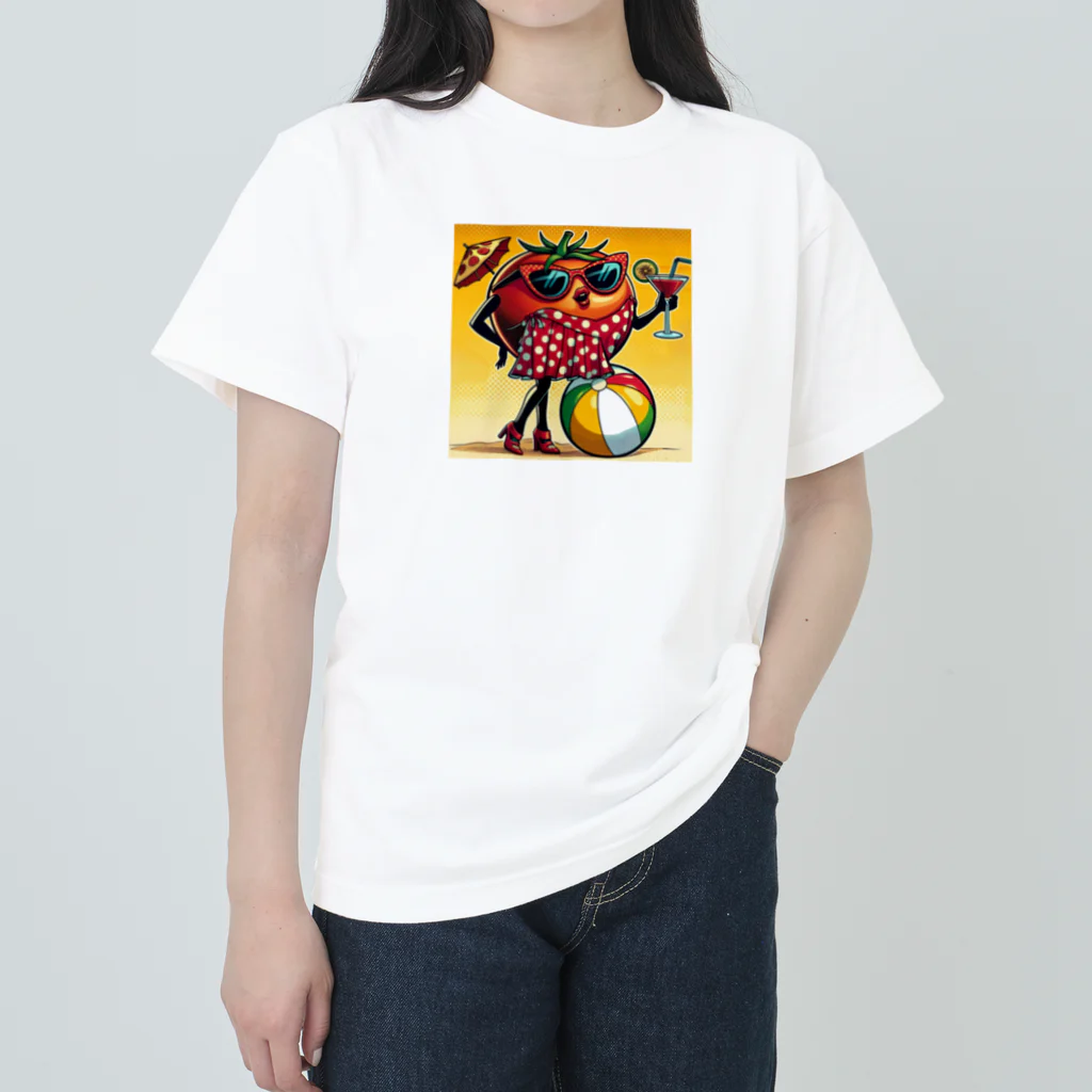 morao777のトマトおばさん Heavyweight T-Shirt
