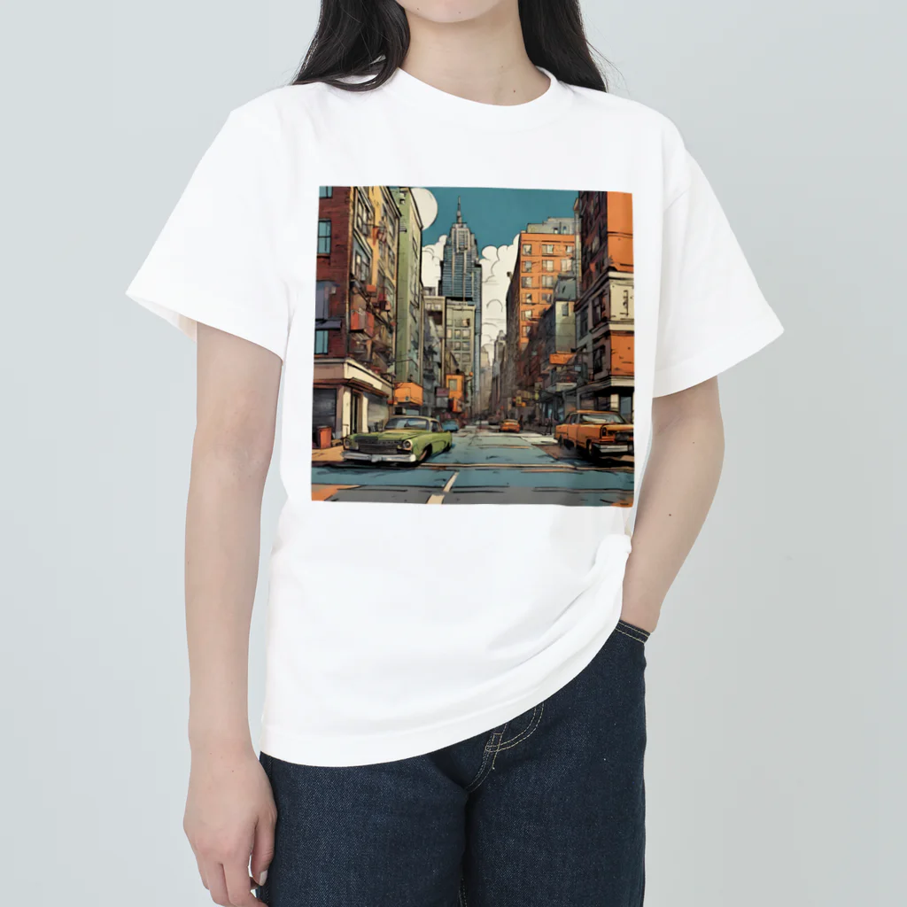 American Comic StyleのAmerican Comic Landscape 4 ヘビーウェイトTシャツ