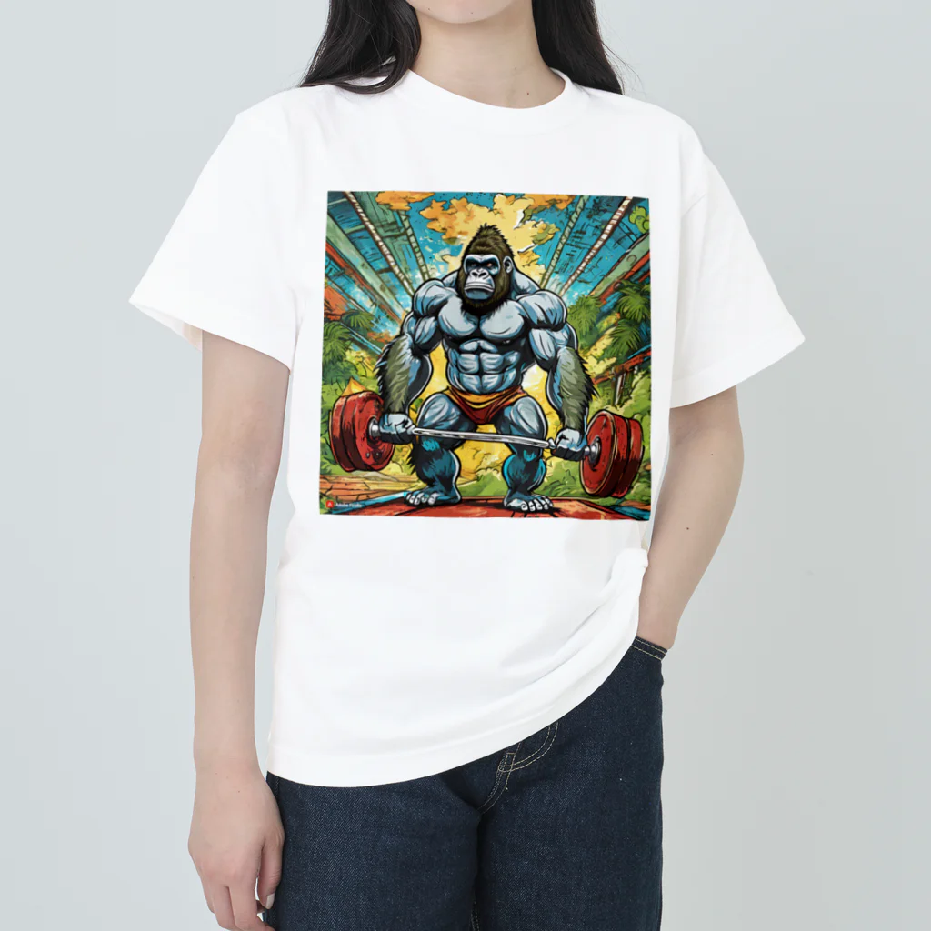 gollisquatのgorilla trainee ヘビーウェイトTシャツ