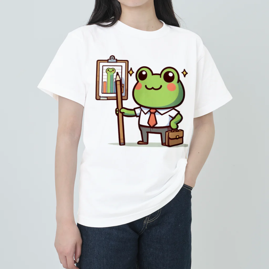 カエルグッズの営業カエル Heavyweight T-Shirt