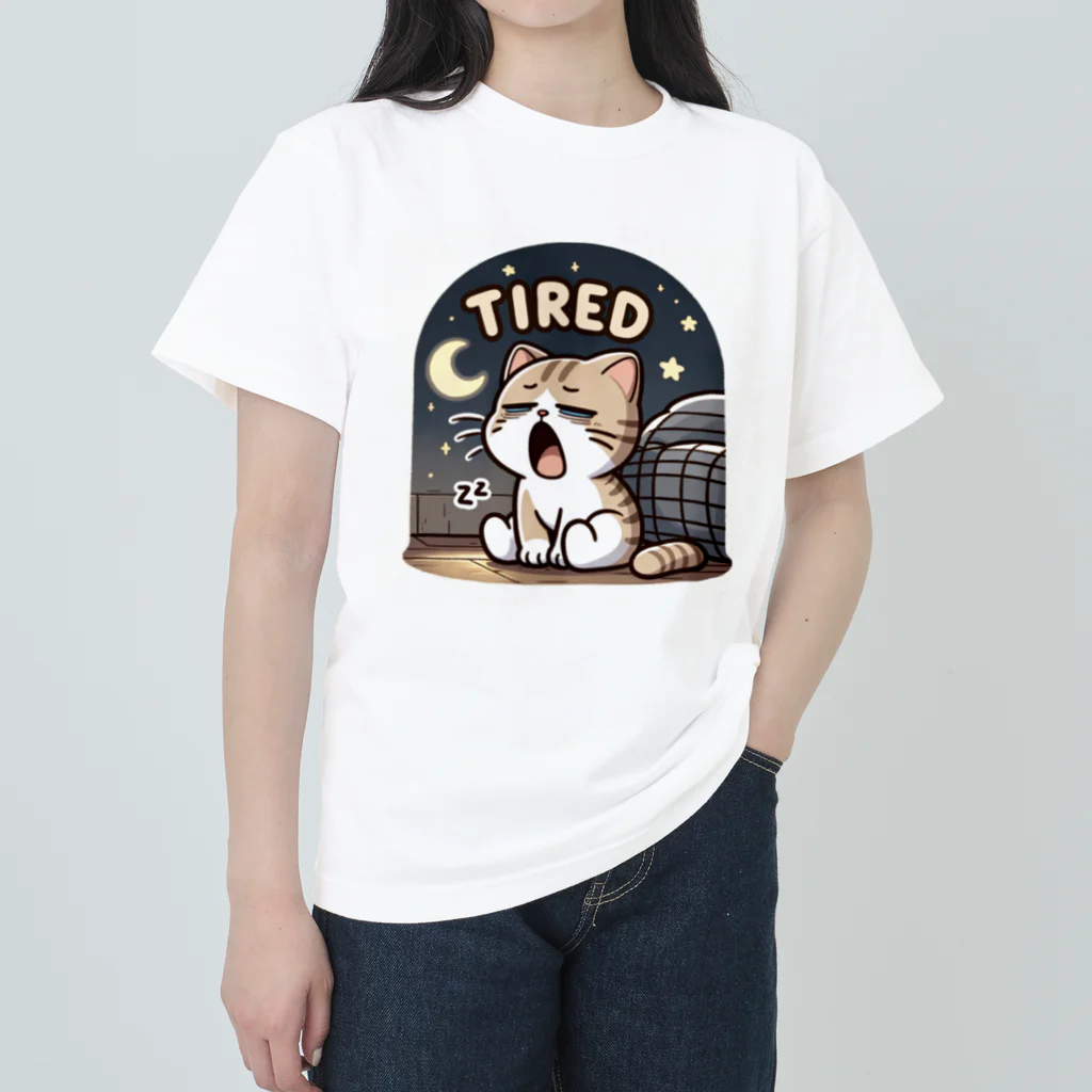 mimikkyu322のTired cat7 ヘビーウェイトTシャツ