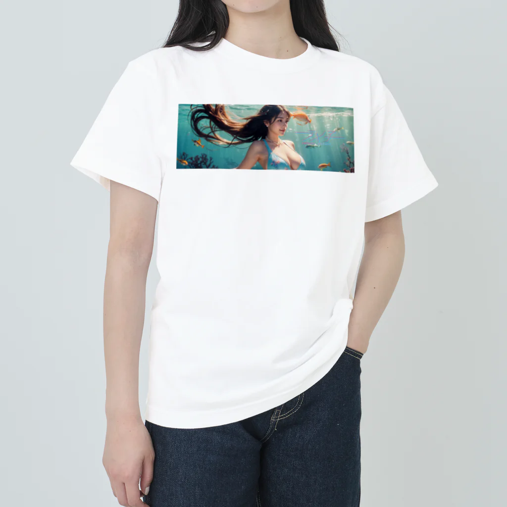 ramekoのラメ子_水着_青02 Heavyweight T-Shirt