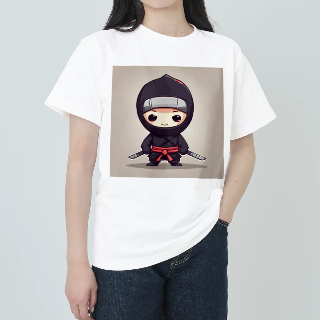 d-design-labのかわいい忍者のイラストグッズ ヘビーウェイトTシャツ