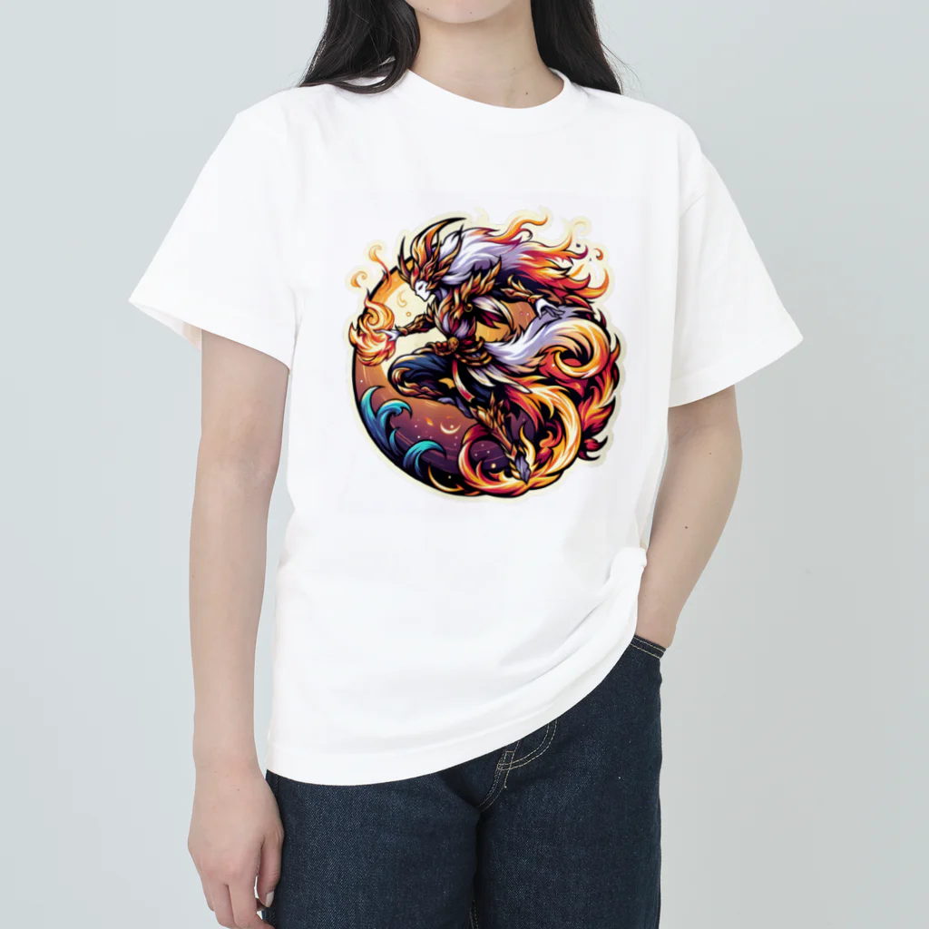 かーふくんのあがきショップの炎風（エンプウ） ヘビーウェイトTシャツ