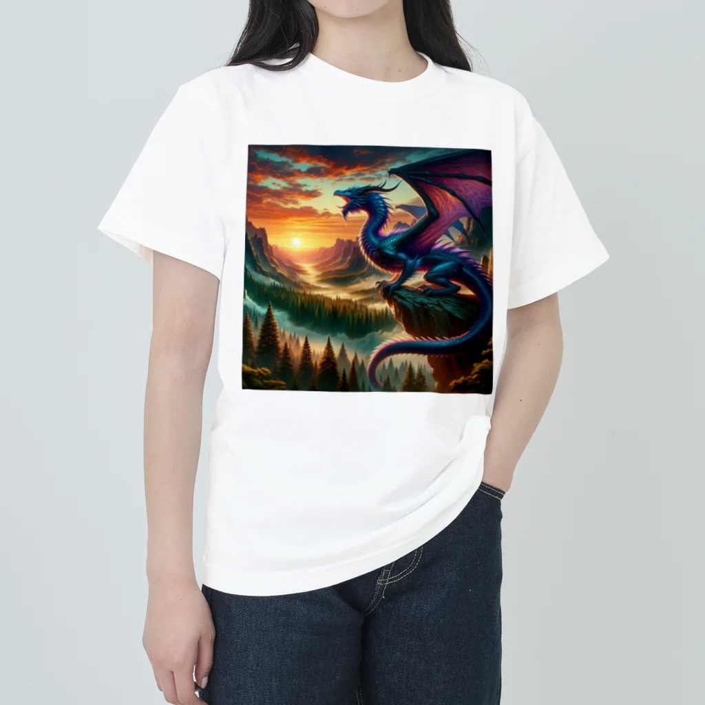 すずらん24の幸運のドラゴン ヘビーウェイトTシャツ