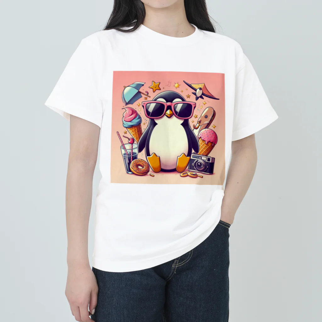 Design Harborのcool penguin ヘビーウェイトTシャツ