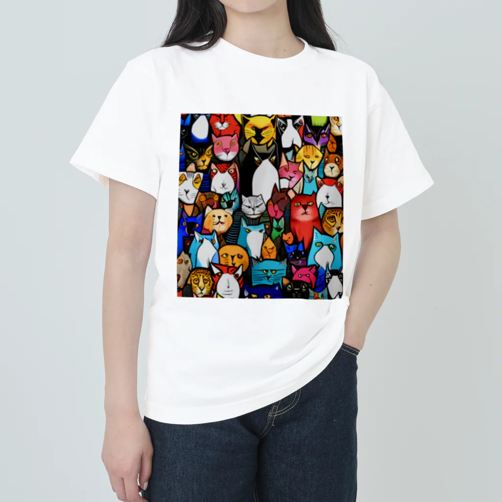 PAC (ポップアートキャット）のPAC (ポップアートキャット) Heavyweight T-Shirt