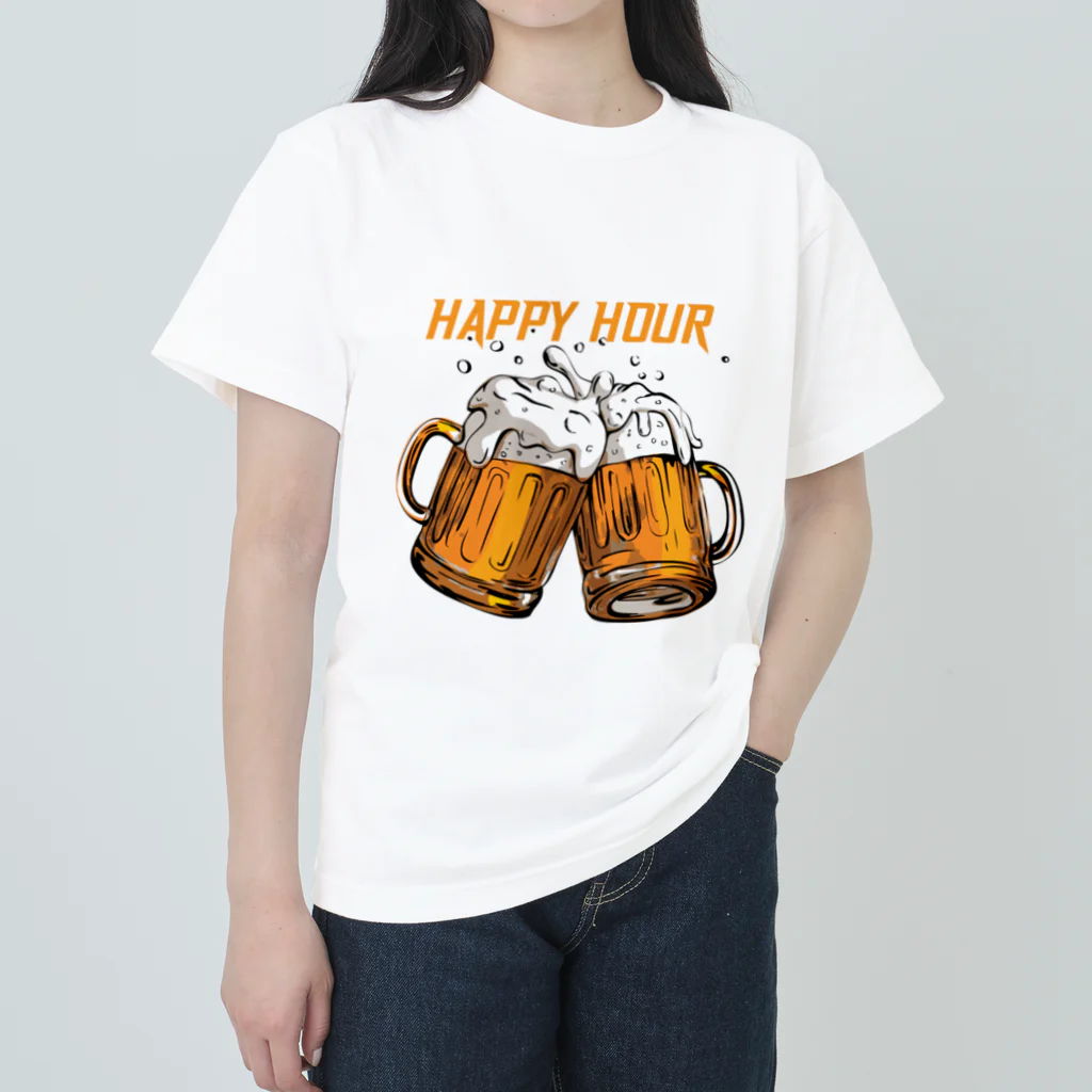 JUNK_HEDDのビールでハッピー ヘビーウェイトTシャツ