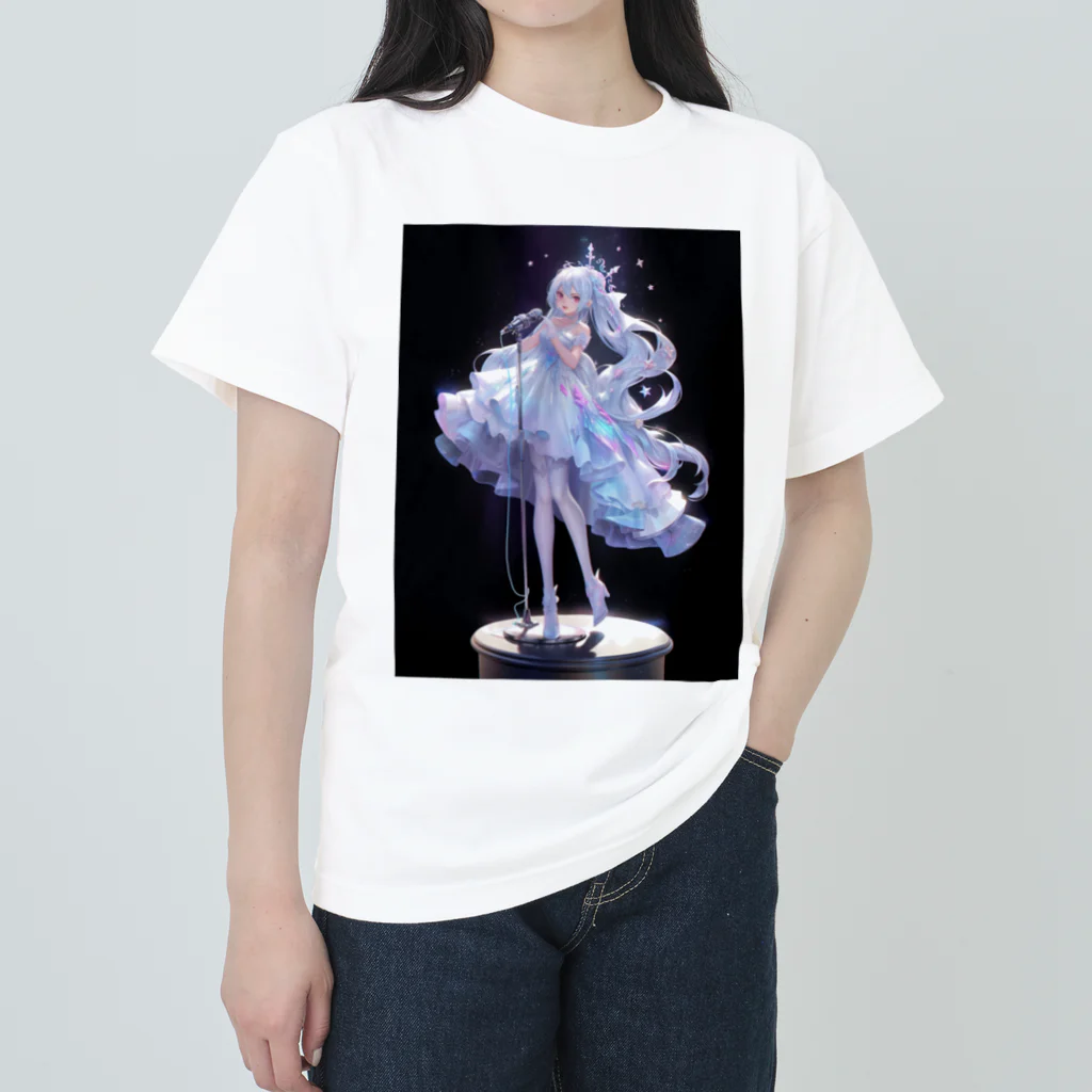 レーザーの純白のアイドル Heavyweight T-Shirt