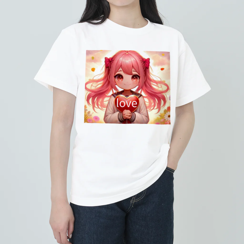 Maverick-JPのCute girl Momoko-chan Heavyweight T-Shirt