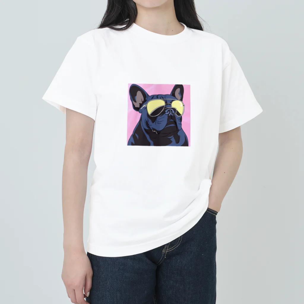 はむにだショップ【GURASAN】のGURASANフレンチブルドック ヘビーウェイトTシャツ