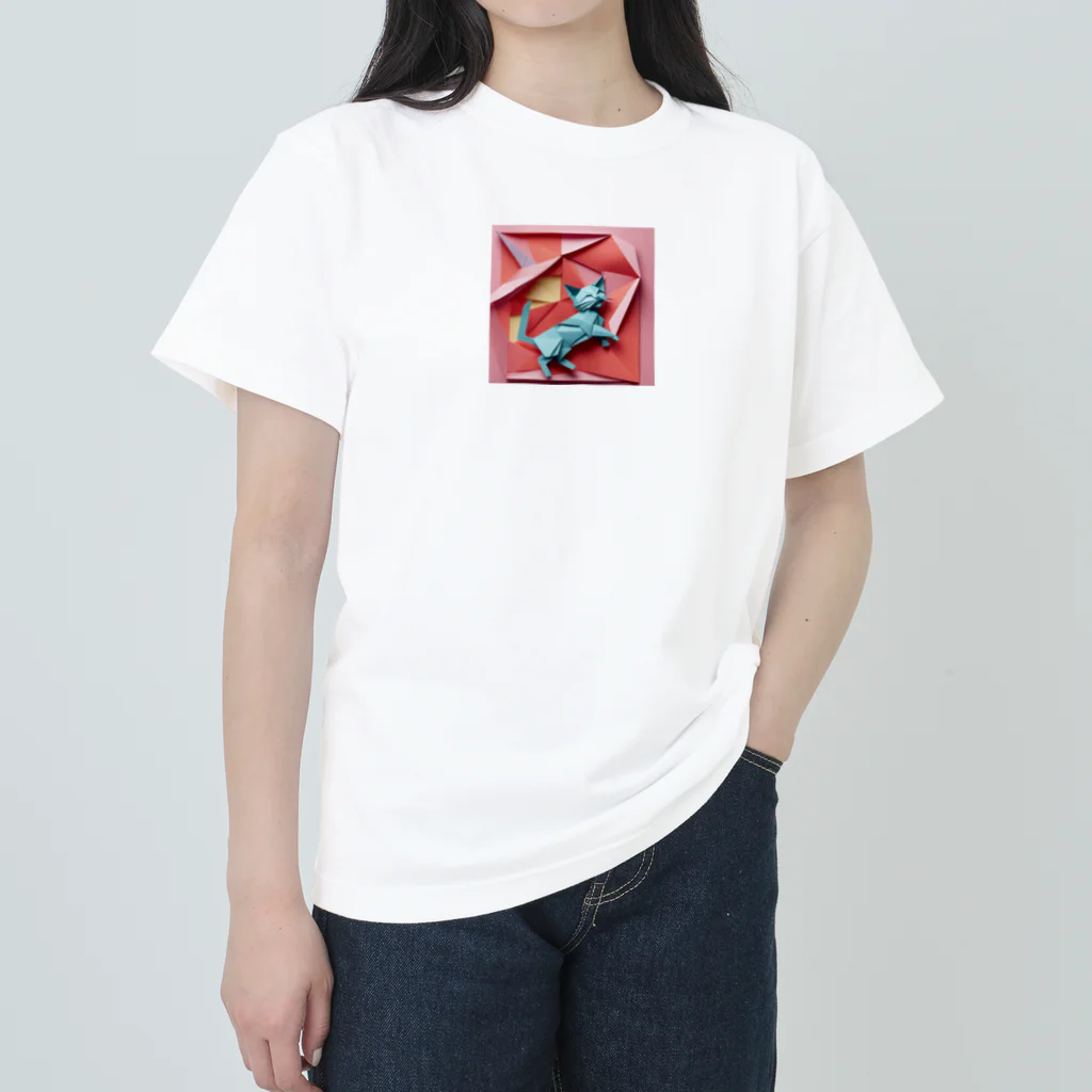 my82のぶるーきゃっと Heavyweight T-Shirt