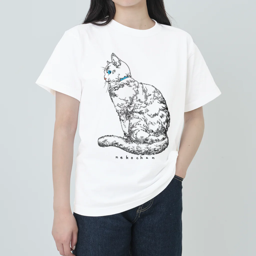 i-specの白猫さん ヘビーウェイトTシャツ