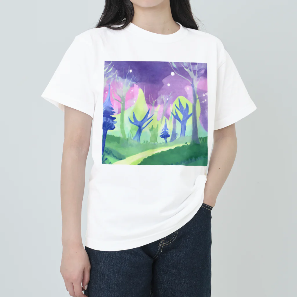 friends snowの不思議な森 ヘビーウェイトTシャツ