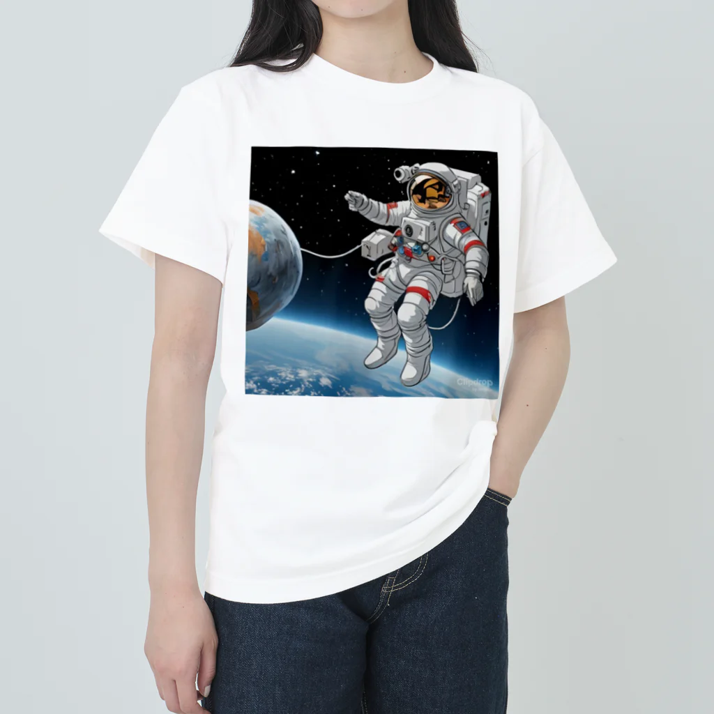 umilabochの宇宙飛行士 ヘビーウェイトTシャツ