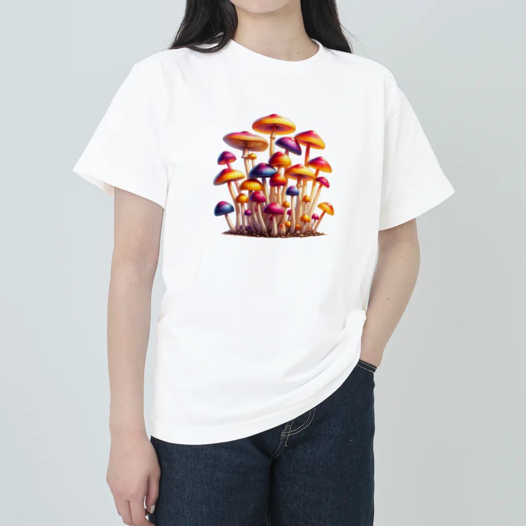 mushupのキャンディーキノコ  Heavyweight T-Shirt