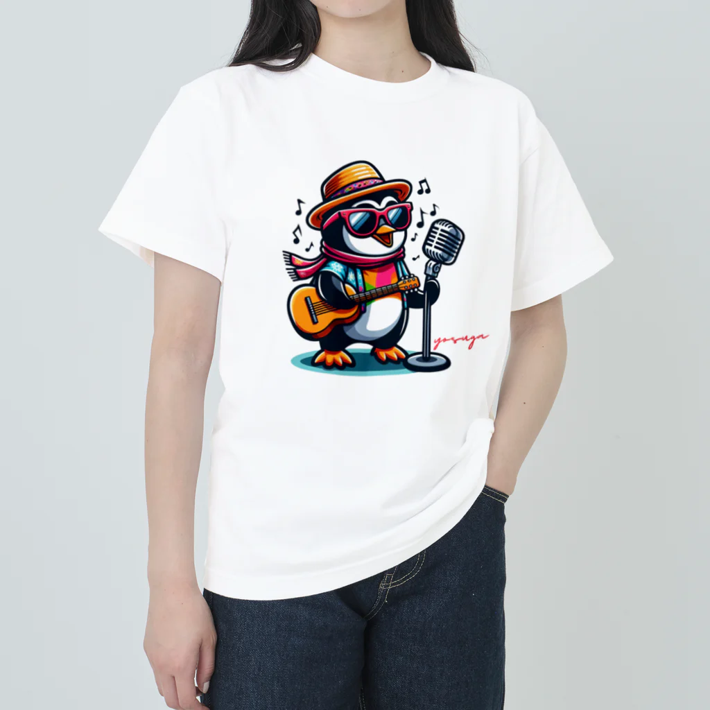 yosuga-aの陽気なペンギン Heavyweight T-Shirt