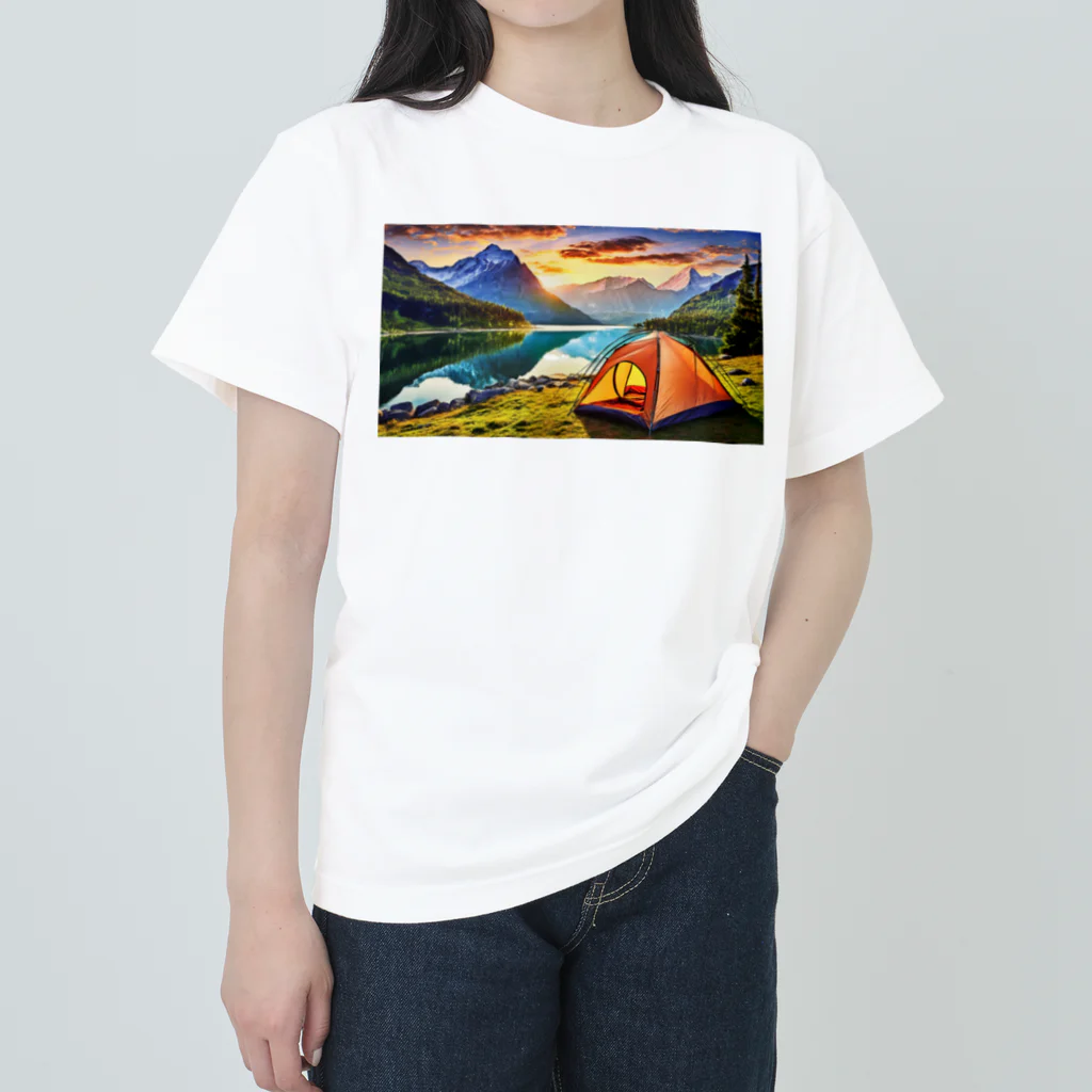Kz_25@アウトドアーのキャンプファッション -Sunrise- Heavyweight T-Shirt