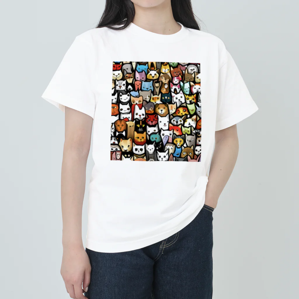 PAC (ポップアートキャット）のPAC (ポップアートキャット) ヘビーウェイトTシャツ