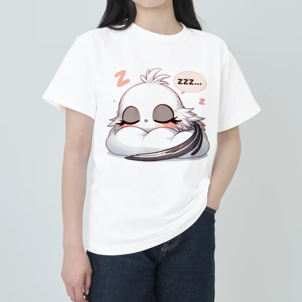 mimikkyu322のLong-tailed Tit 7 Heavyweight T-Shirt