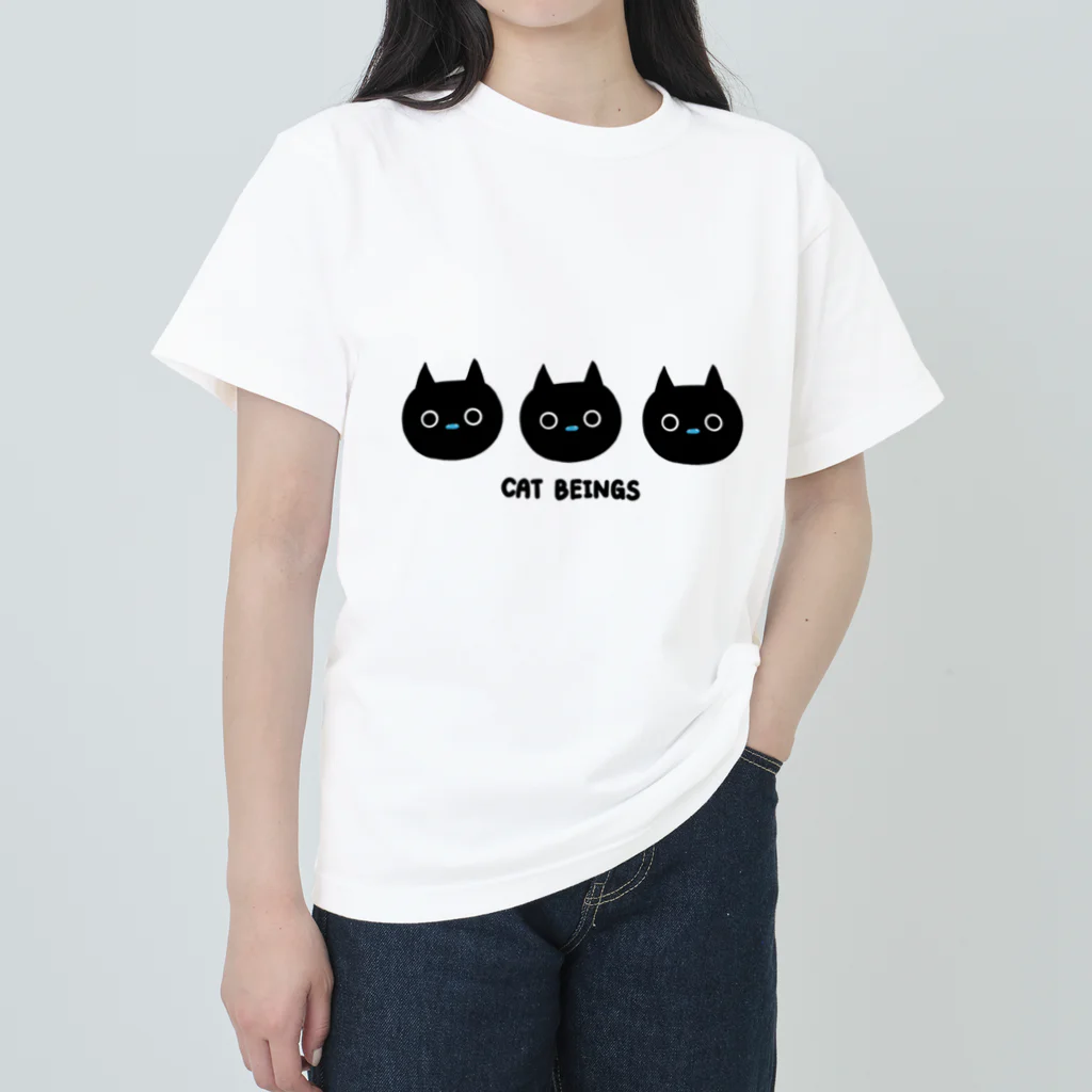 tiratoroのHUMAN BEINGS ならぬ CAT BEINGS Heavyweight T-Shirt