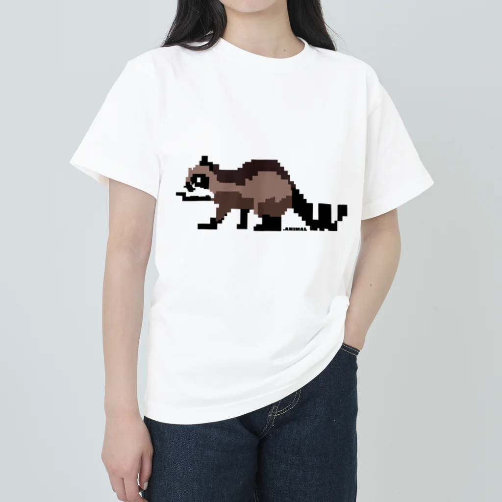 .ANIMALのドットアライグマ　 おさんぽ ver ヘビーウェイトTシャツ