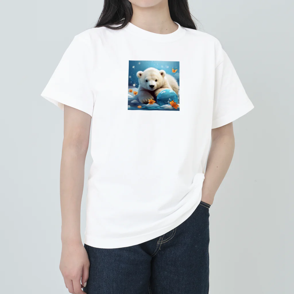 りんりんの可愛いシロクマちゃんショップ　かわいいよ！の白くま Heavyweight T-Shirt