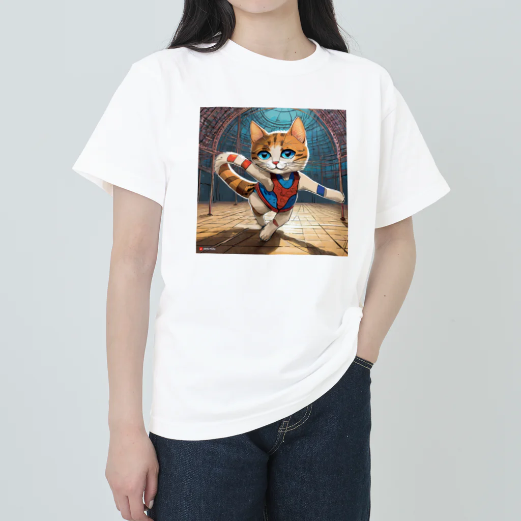 bleeの新体操する猫 Heavyweight T-Shirt