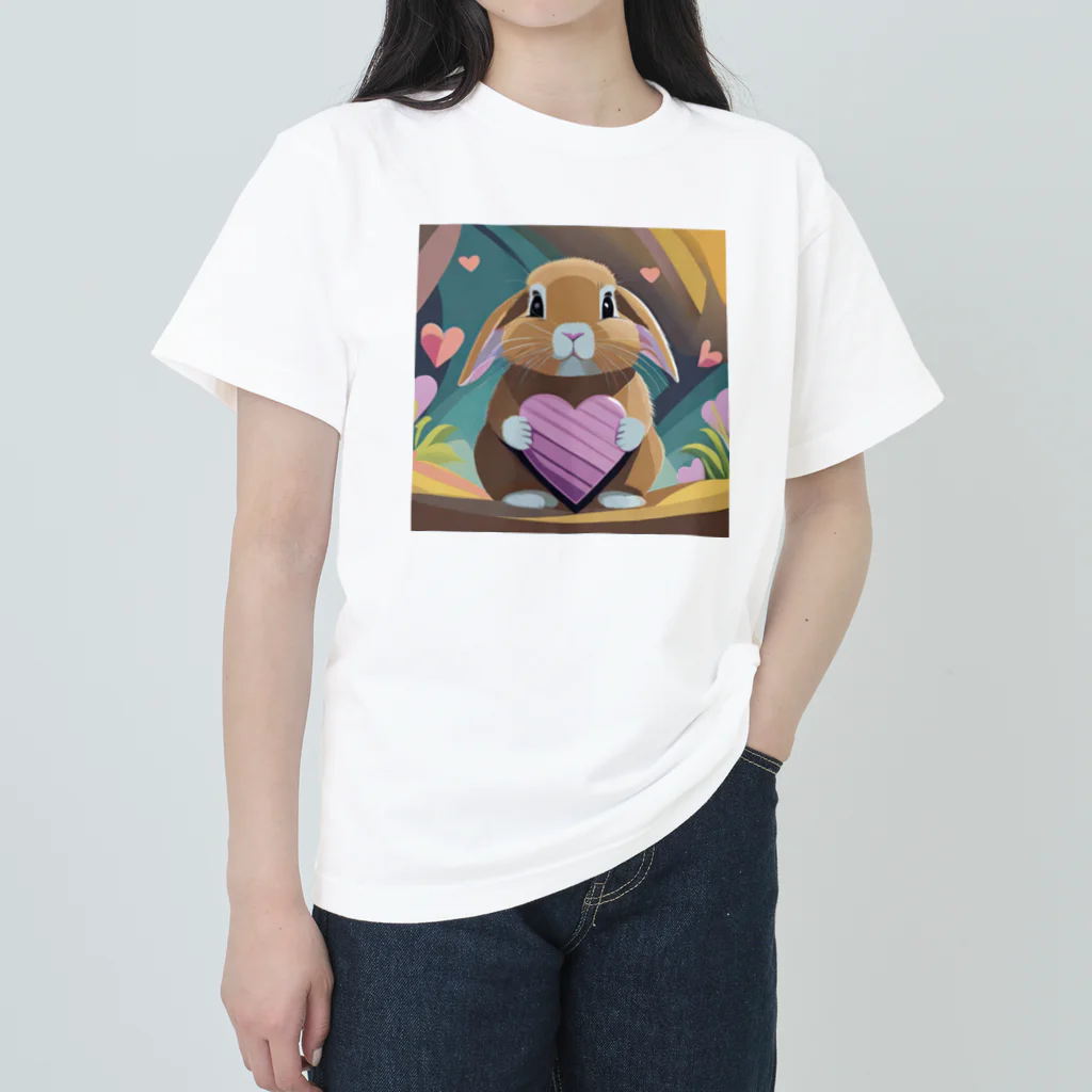 うさぎやのハートを持ったうさぎ Heavyweight T-Shirt