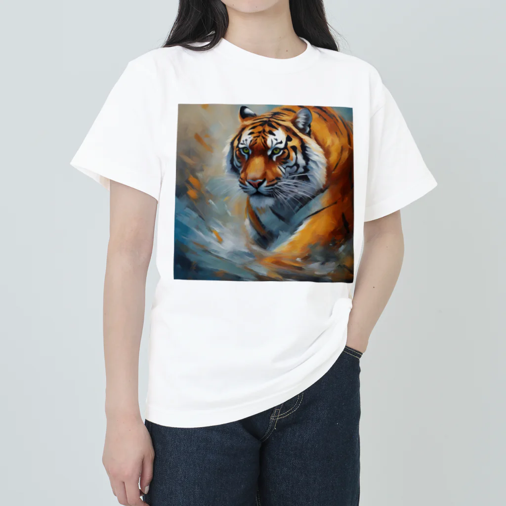 Isaiah_AI_Designの精力的なトラ Heavyweight T-Shirt